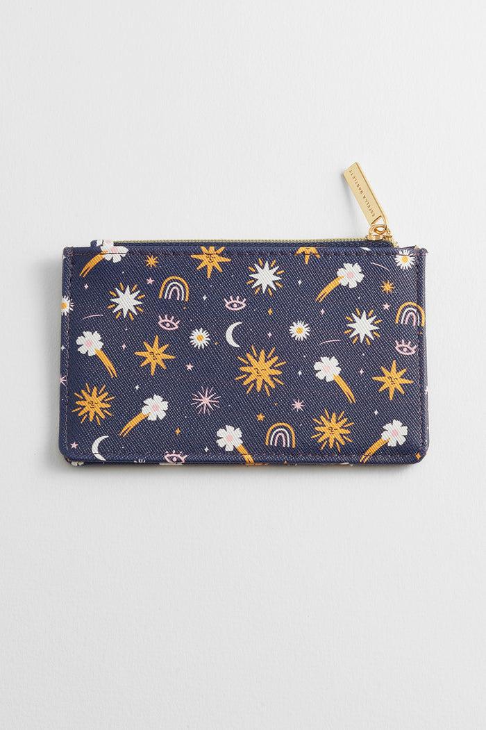 estella bartlett Rectangle Card Purse Navy Icons Print