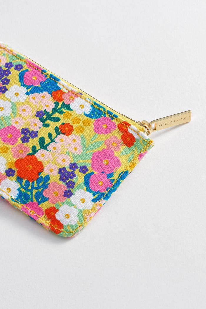 Estella Bartlett Rectangle Card Purse Yellow Floral Print