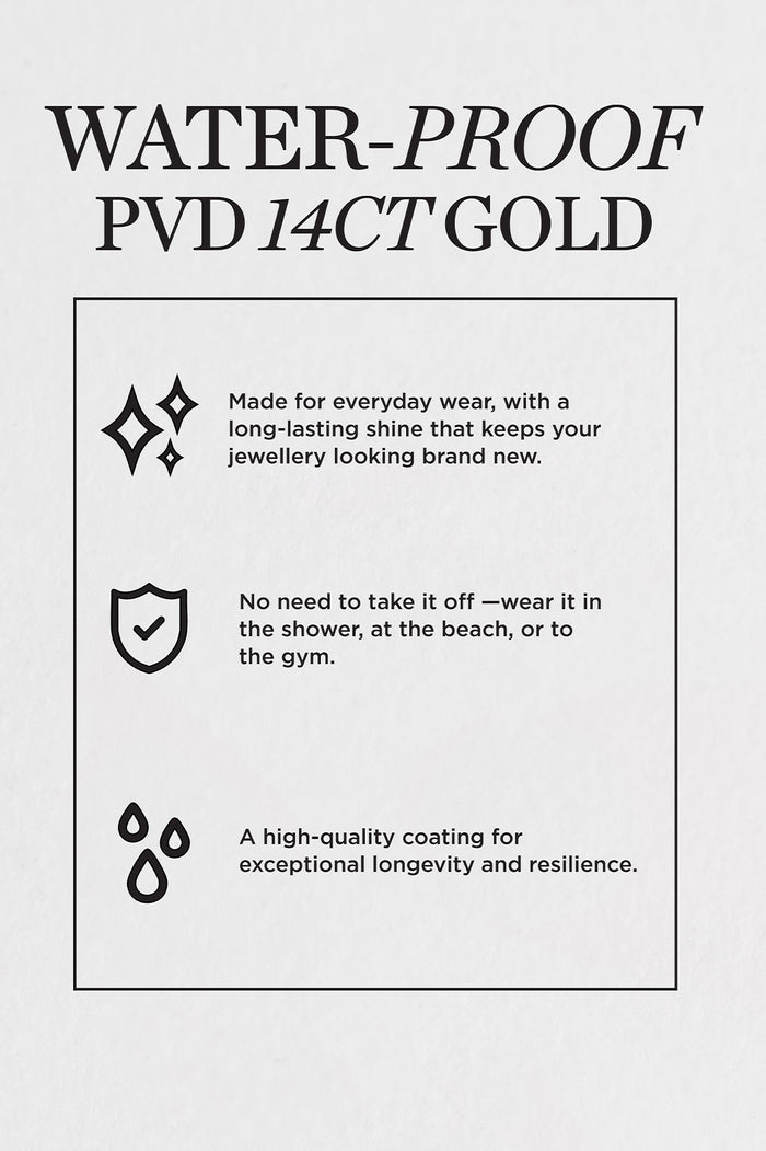 Estella Bartlett Ridged Hinge Hoops Waterproof PVD Gold Plated