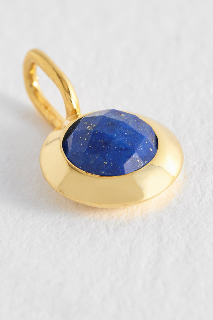 Estella Bartlett September Birthstone Charm Gold Plated | Lapis