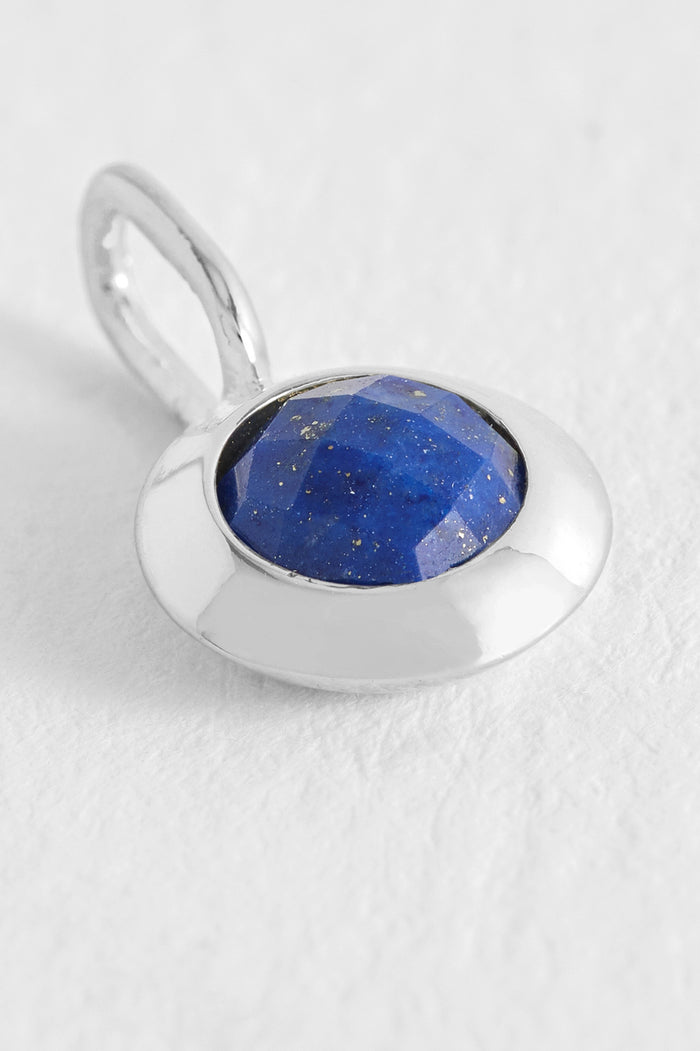 Estella Bartlett September Birthstone Charm Silver Plated | Lapis