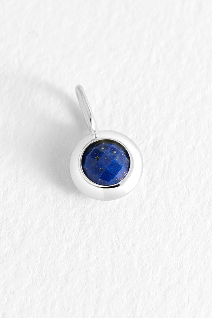 estella bartlett September Birthstone Charm Silver Plated | Lapis
