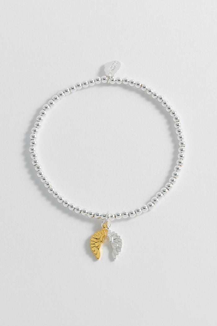 Estella Bartlett Sienna Wings Bracelet Silver Plated Packaging Message: She Believed She Could So She Did