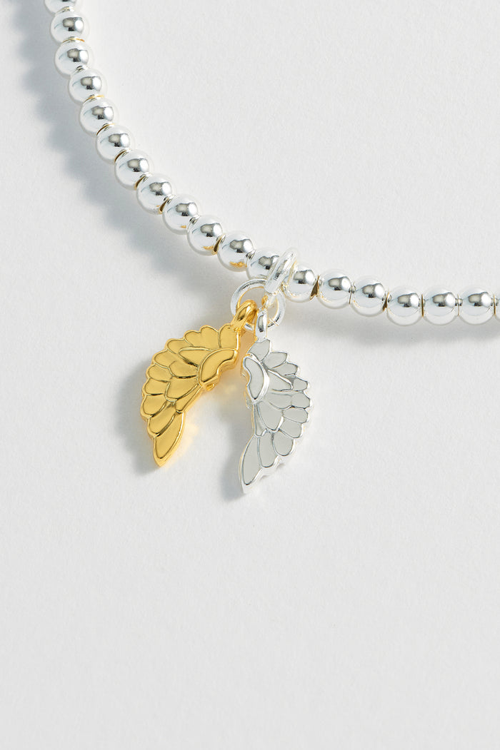 Estella Bartlett Sienna Wings Bracelet Silver Plated Packaging Message: She Believed She Could So She Did