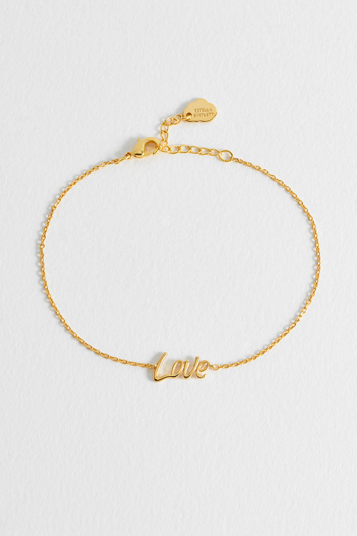 Estella Bartlett Signature Love Bracelet Gold Plated Packaging Message: Just For You