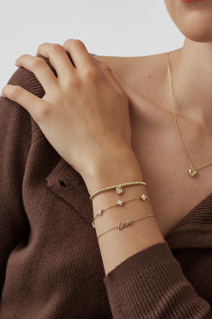 Estella Bartlett Signature Love Bracelet Gold Plated Packaging Message: Just For You