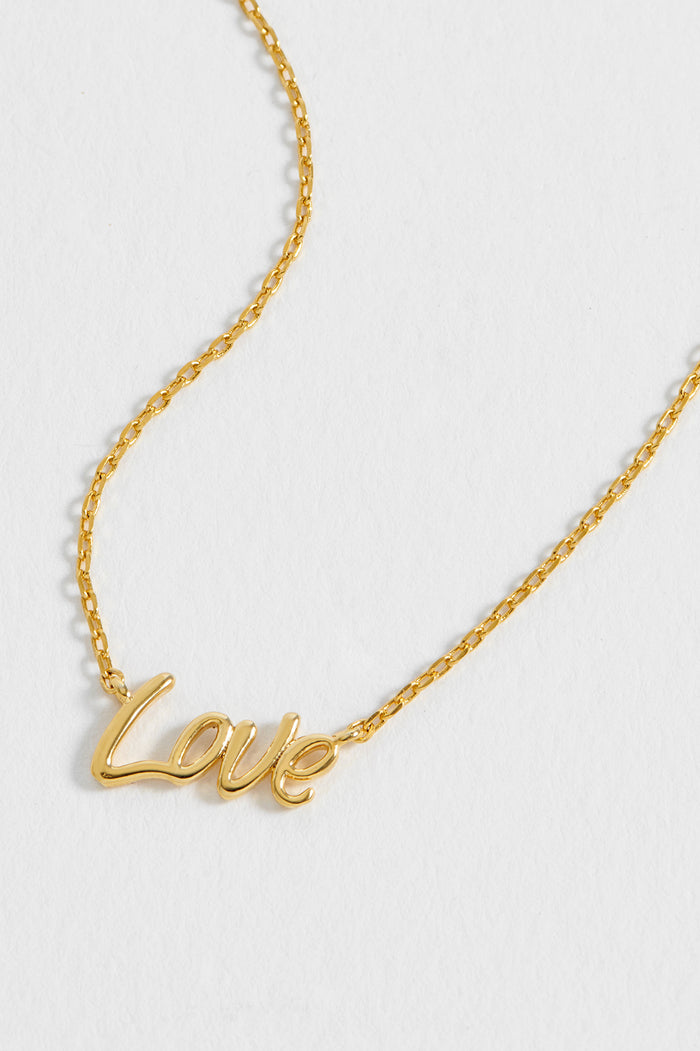 Estella Bartlett Signature Love Necklace Gold Plated Packaging Message: Just For You