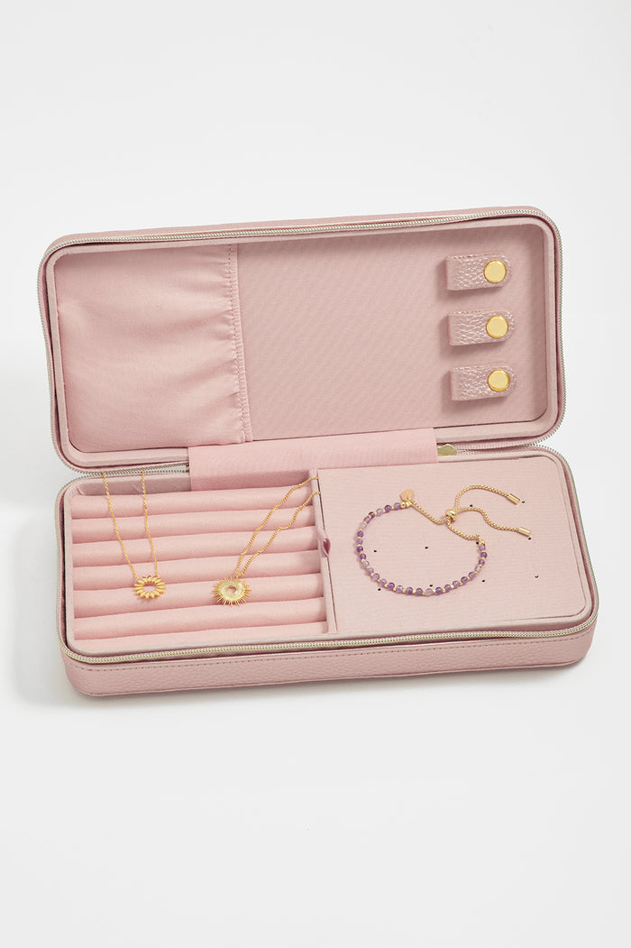 Estella Bartlett Sleek Jewellery Box Metallic Blush