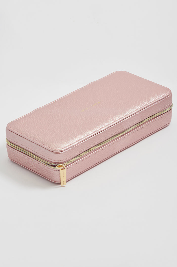 Estella Bartlett Sleek Jewellery Box Metallic Blush