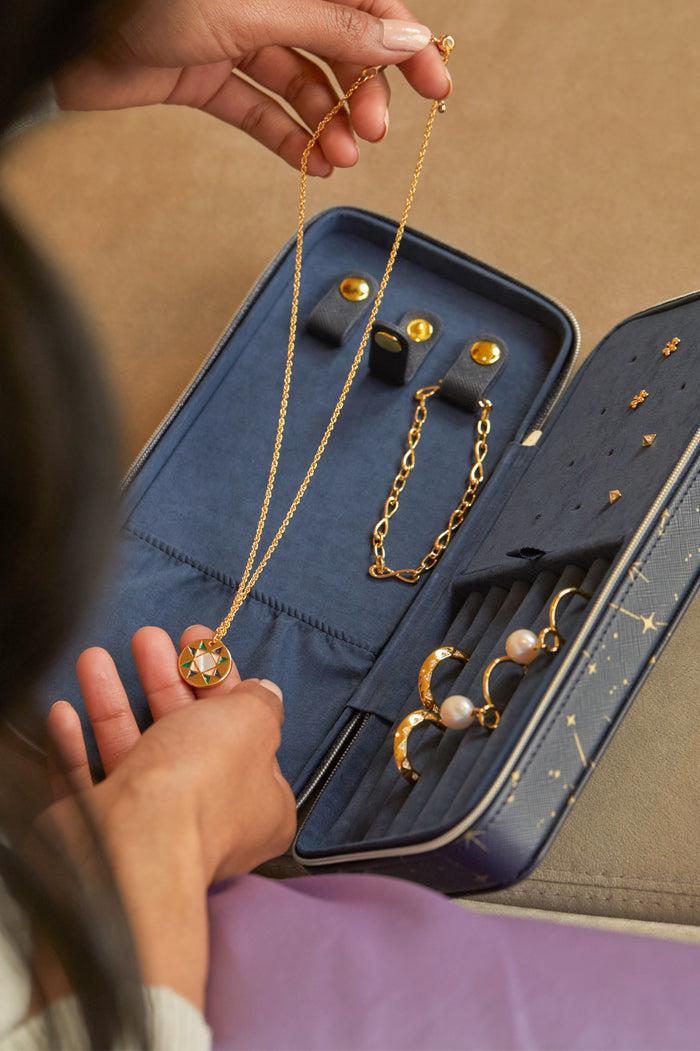 Estella Bartlett Sleek Necklace Box Celestial Print