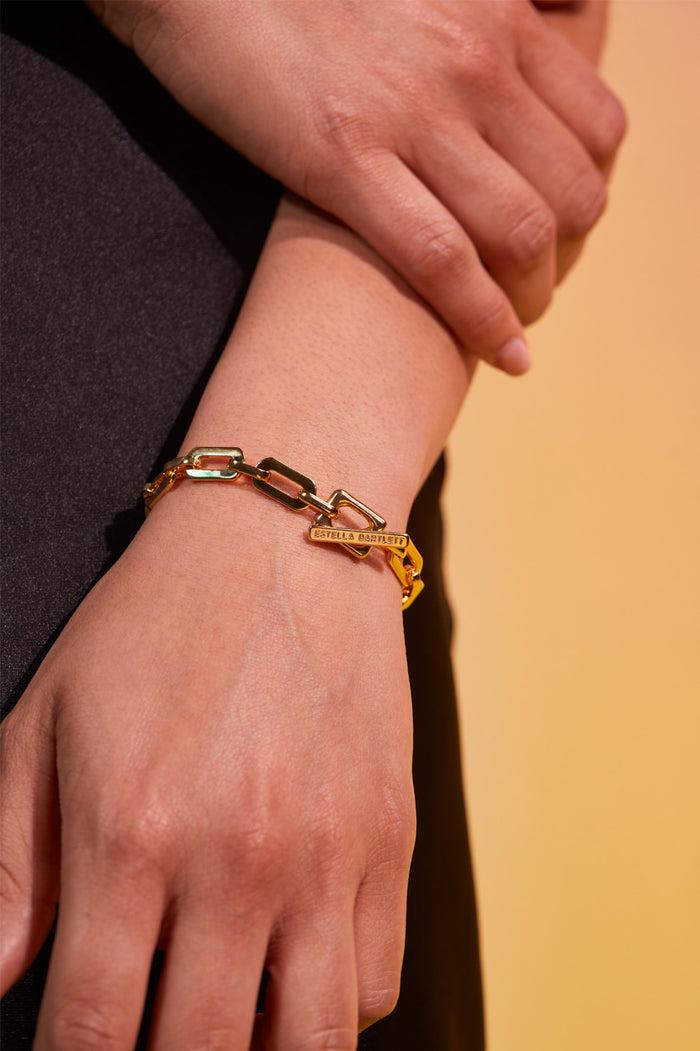Estella Bartlett Square Link T-Bar Bracelet Gold Plated