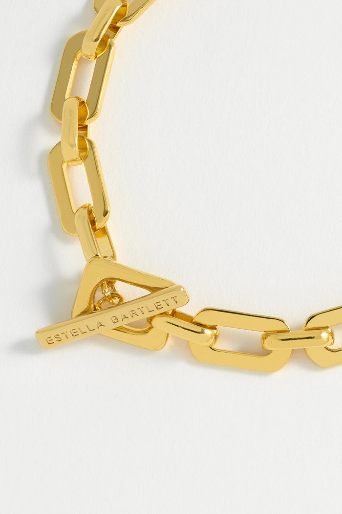 Estella Bartlett Square Link T-Bar Bracelet Gold Plated