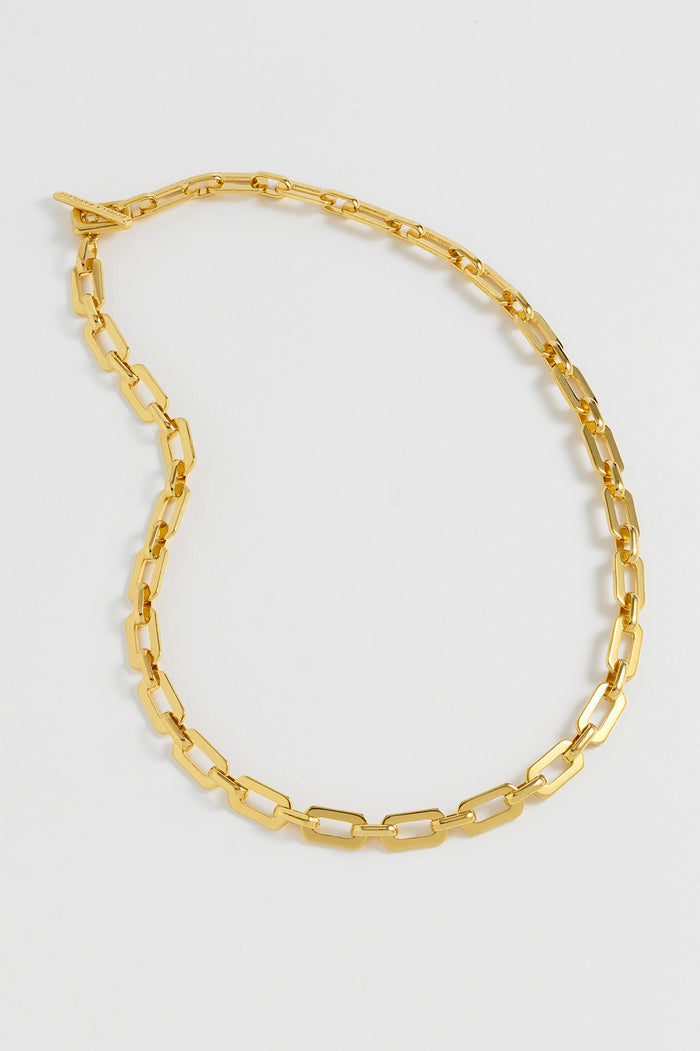 Estella Bartlett Square Link T-Bar Necklace Gold Plated