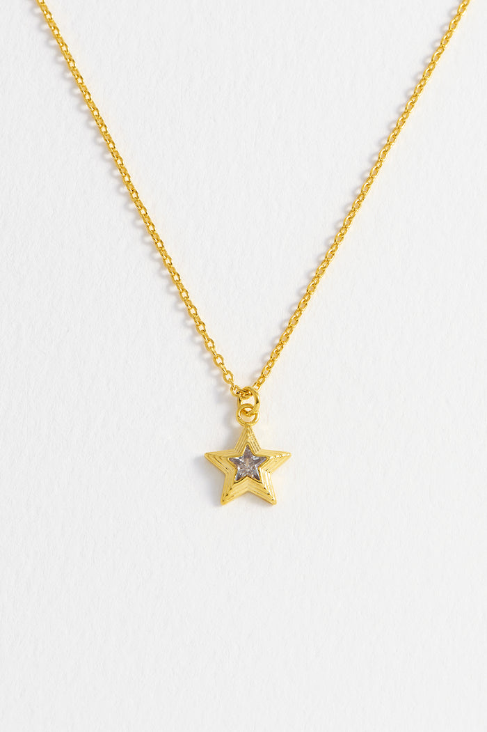 Estella Bartlett Star Pendant Gold Plated Packaging Message: Stars So Bright