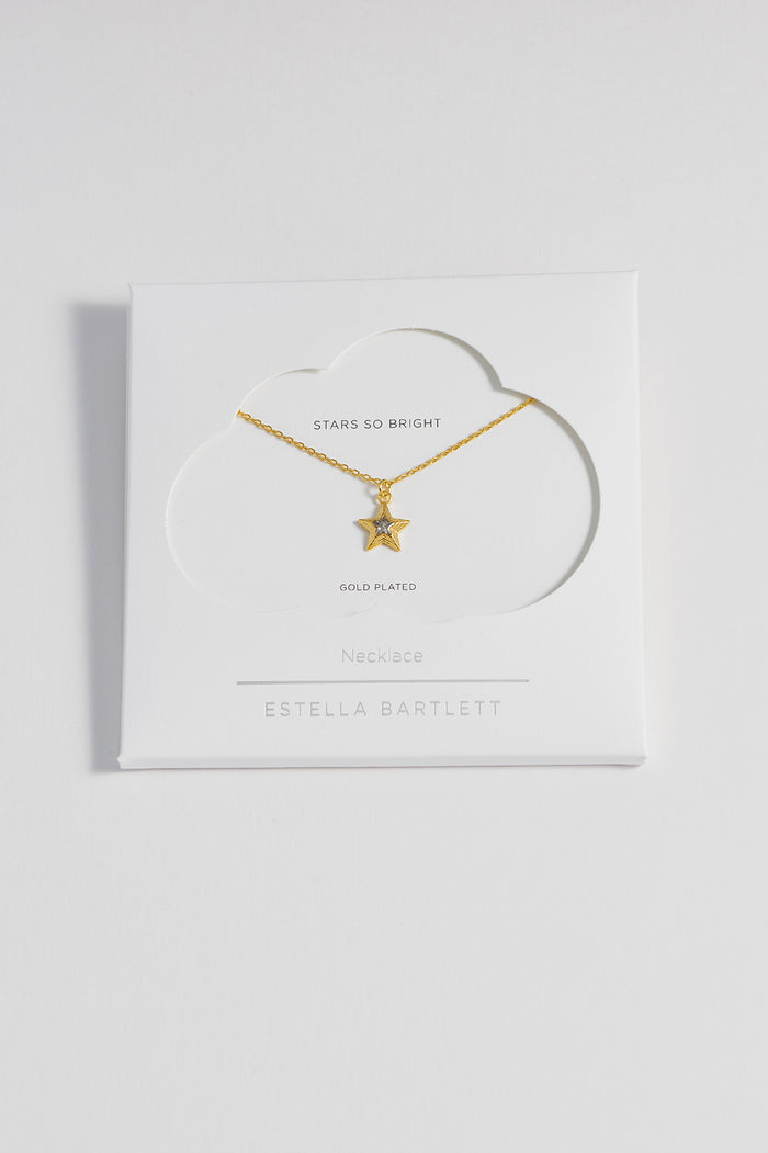 Estella Bartlett Star Pendant Gold Plated Packaging Message: Stars So Bright