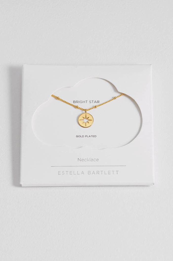 estella bartlett Starburst Disc Necklace Gold Plated
