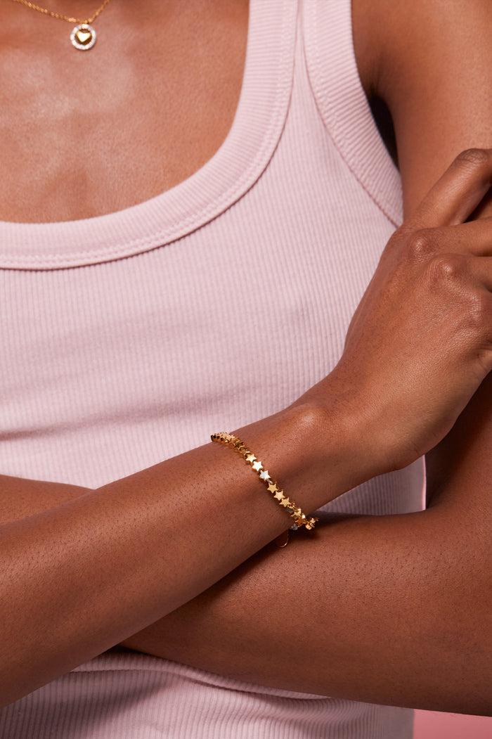 Estella Bartlett Stars So Bright Friendship Bracelet Gold Plated Packaging Message: Stars So Bright
