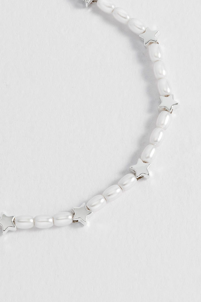 Estella Bartlett Stars So Bright Mixed Pearl Bracelet Silver Plated | Pearl Packaging Message: Stars So Bright