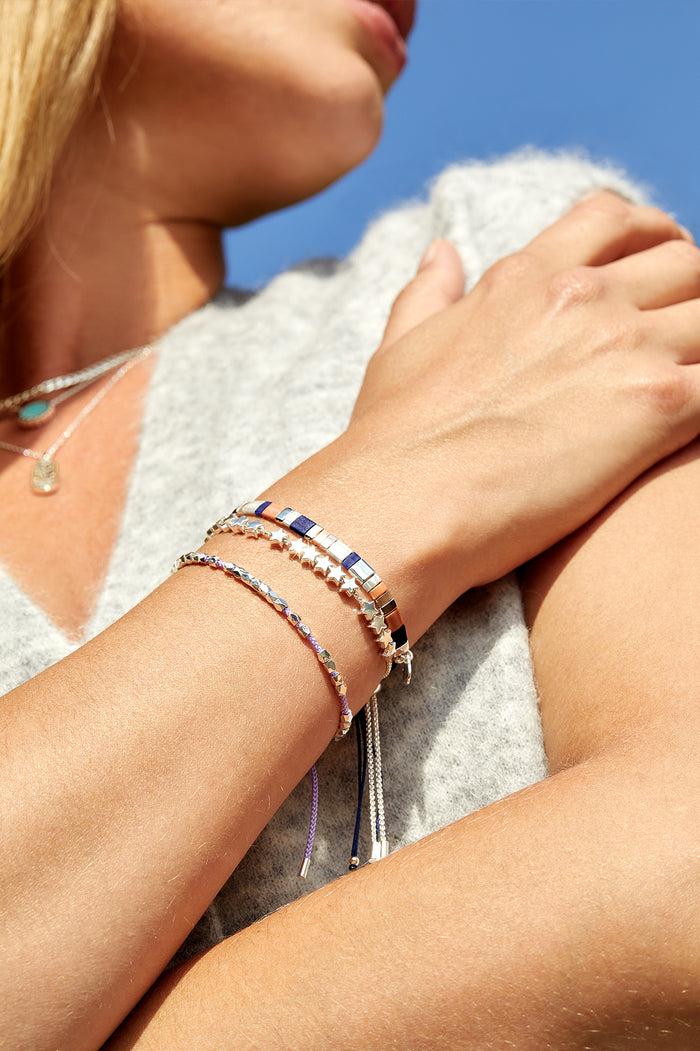 Estella Bartlett Stars So Bright Slider Bracelet Silver Plated Packaging Message: Stars So Bright