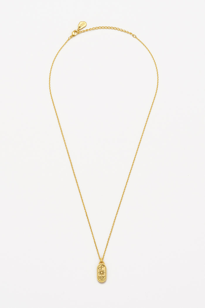Estella Bartlett Summer Day Sea Charm Pendant Gold Plated Packaging Message: Here Comes The Sun