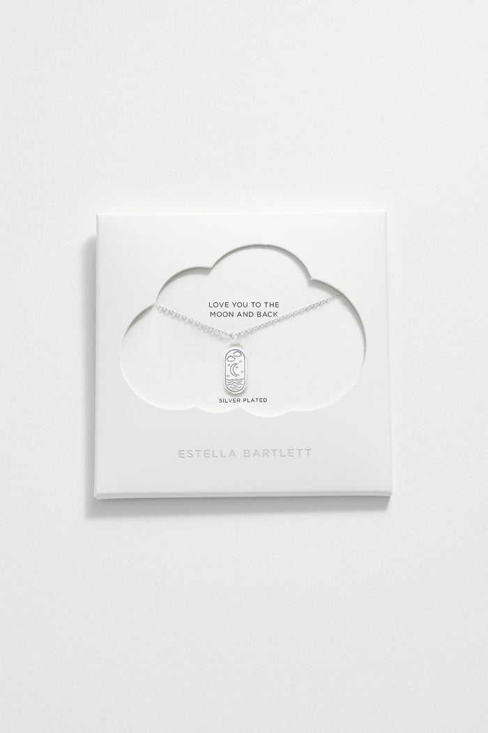 Estella Bartlett Summer Night Sea Charm Pendant Silver Plated Packaging Message: Love You To The Moon And Back
