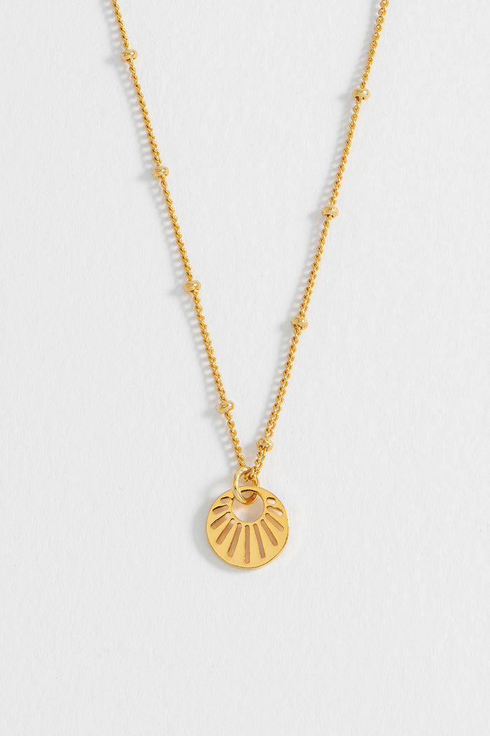 Estella Bartlett Sunburst Cutout Necklace Gold Plated Packaging Message: Choose To Shine