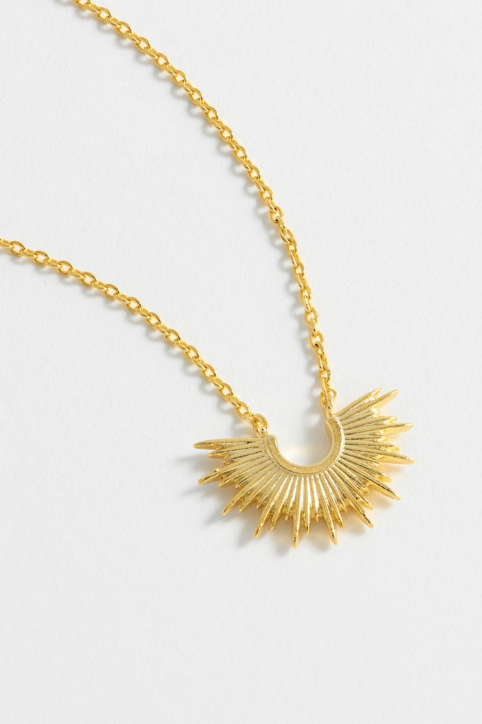 Estella Bartlett Sunburst Necklace Gold Plated Packaging Message: She Believed She Could So She Did