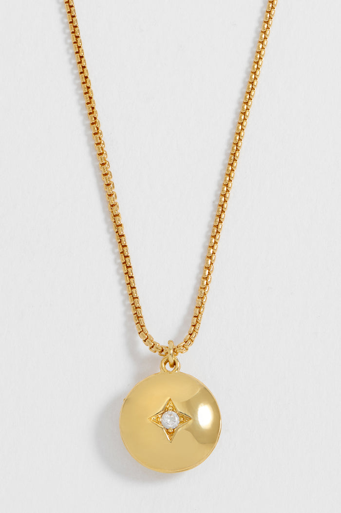 Estella Bartlett Swivel Circle Locket Necklace Gold Plated