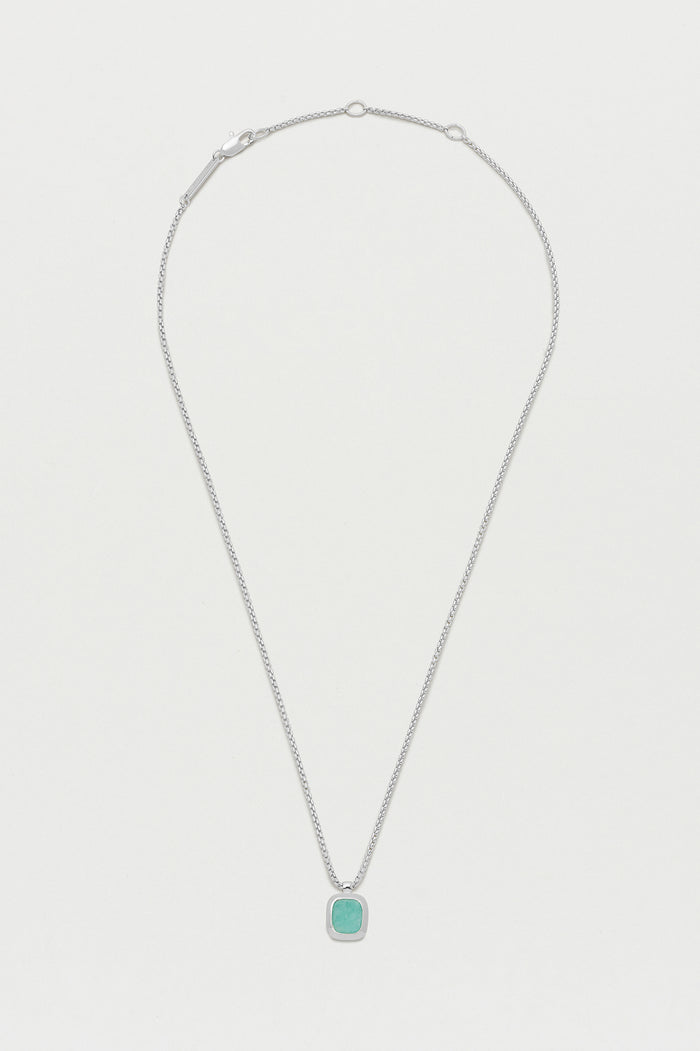 Estella Bartlett Tablet Pendant Silver Plated | Amazonite