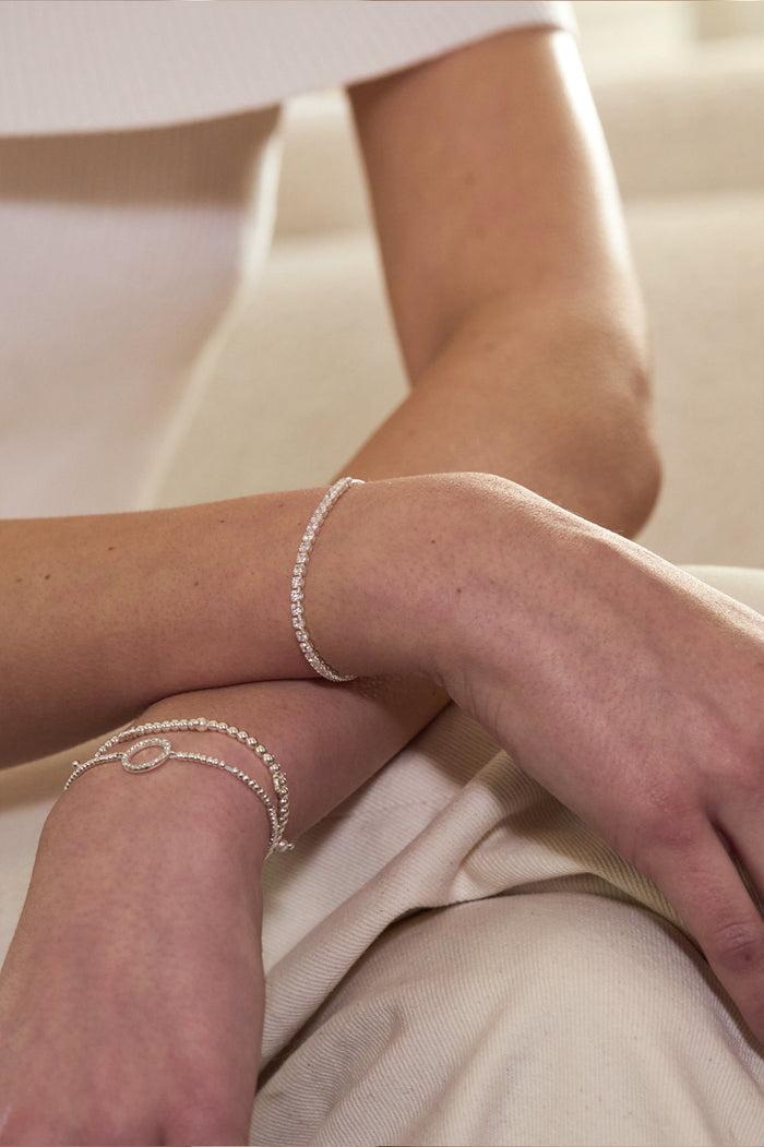 Estella Bartlett Tennis Chain Amelia Bracelet Silver Plated Packaging Message: Lovely Little Things