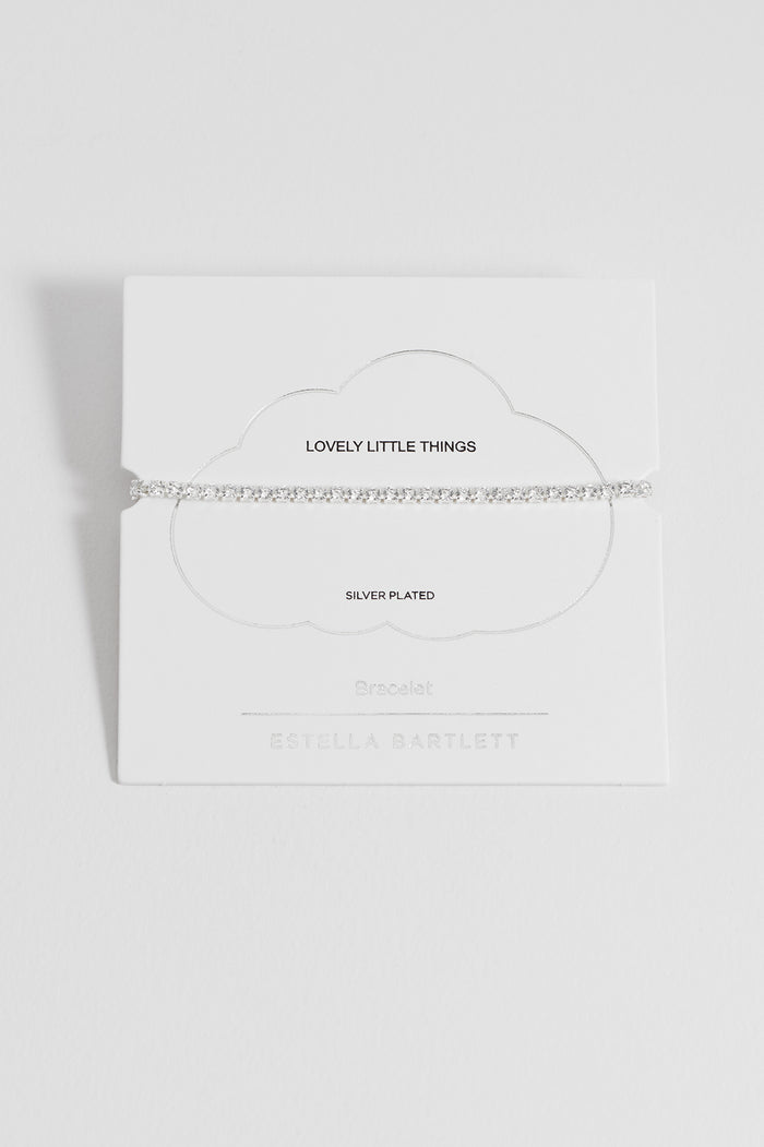 estella bartlett Tennis Chain Amelia Bracelet Silver Plated Packaging Message: Lovely Little Things