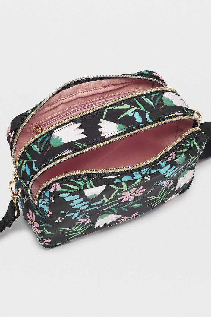 Estella Bartlett The Holland Dark Floral Nylon | Crossbody Bag