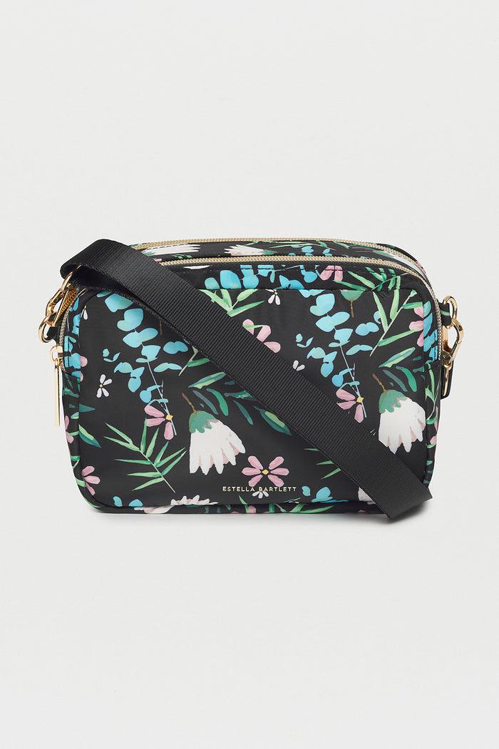 estella bartlett The Holland Dark Floral Nylon | Crossbody Bag