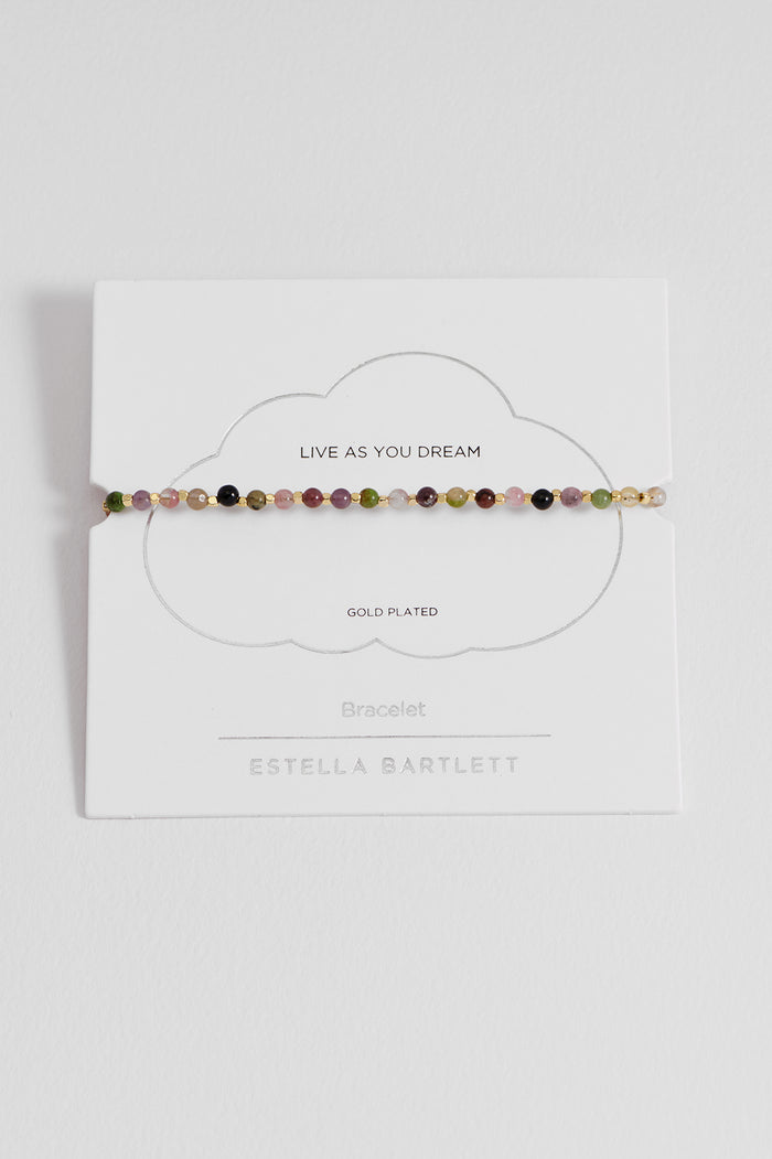 estella bartlett Tourmaline Gemstone Amelia Bracelet Gold Plated