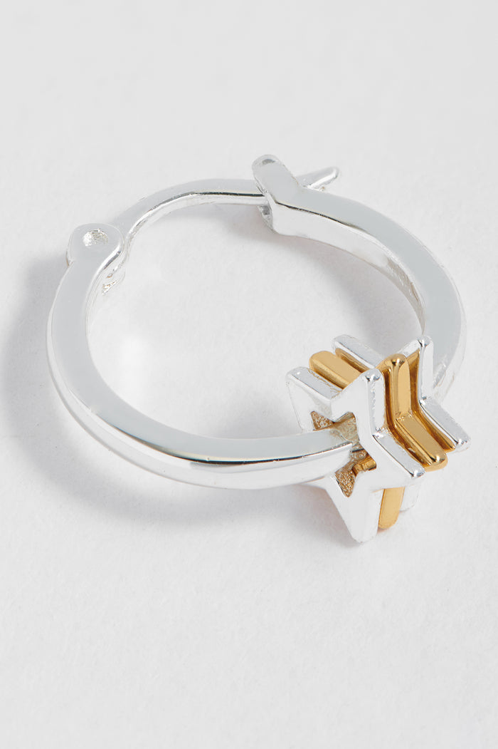 Estella Bartlett Trio Star Earrings Gold And Silver Plated