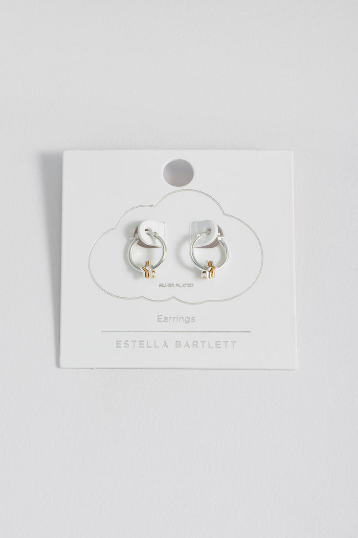 Estella Bartlett Trio Star Earrings Gold And Silver Plated