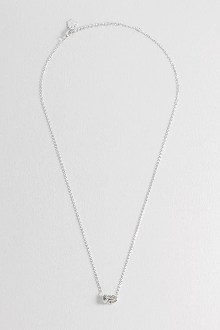 Estella Bartlett Triple Pave Ring Necklace Silver Plated Packaging Message: SPECIAL SOMETHING