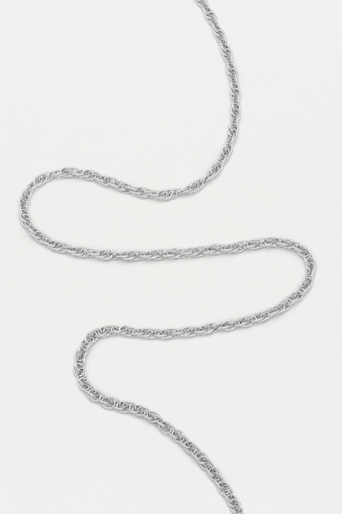 Estella Bartlett Twisted Rope Chain Necklace Silver Plated