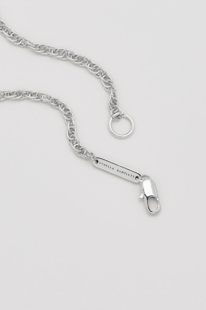 Estella Bartlett Twisted Rope Chain Necklace Silver Plated