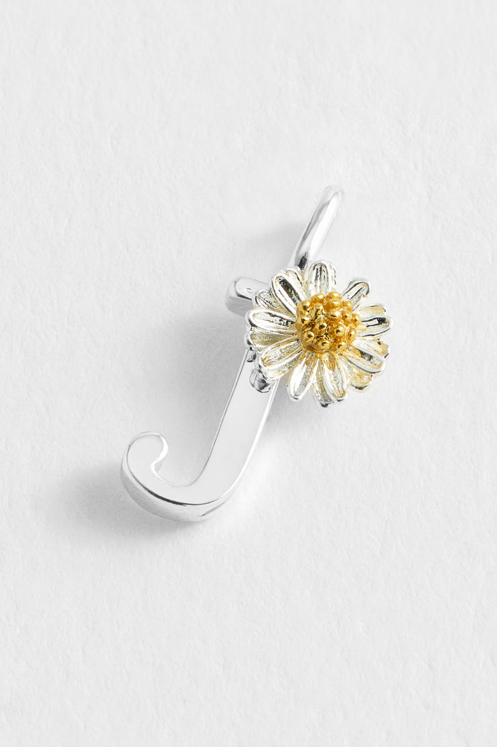 Estella Bartlett Wildflower Initial Charm Silver Plated | J