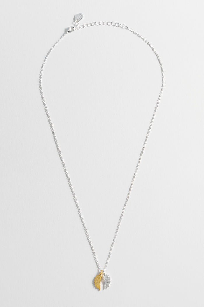 Estella Bartlett Wings Necklace Silver Plated Packaging Message: She Believed She Could So She Did