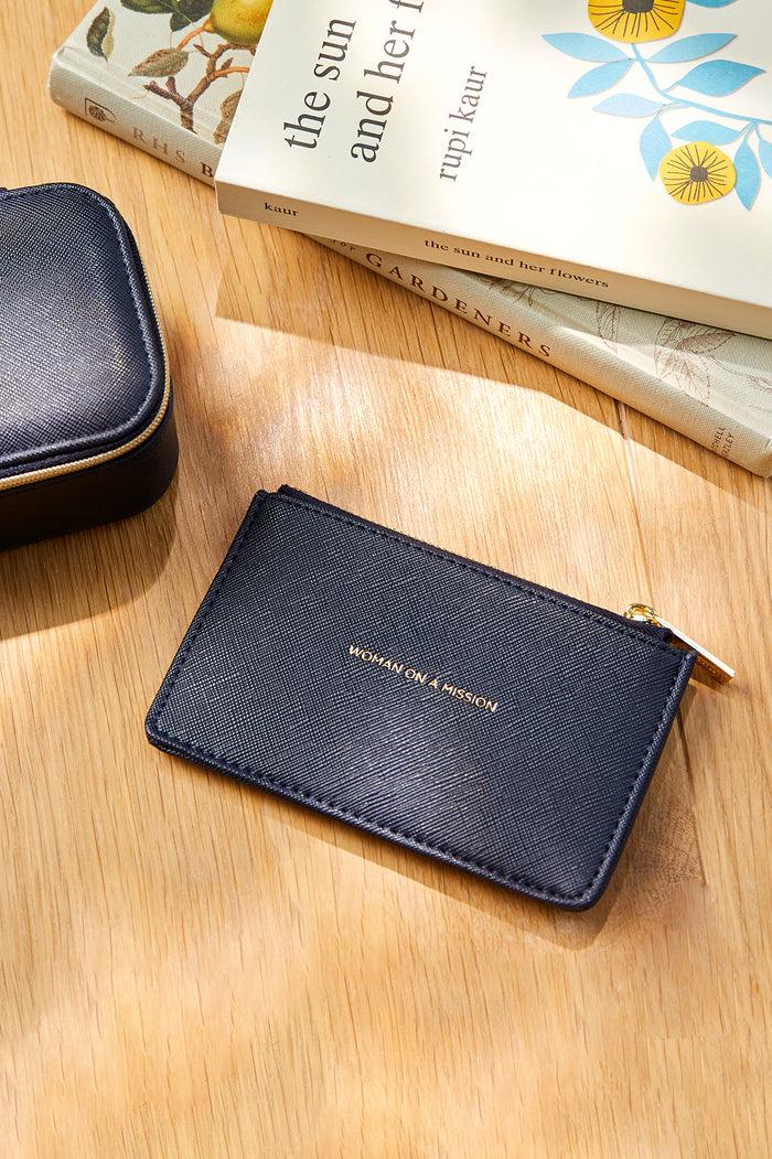 Estella Bartlett Woman On A Mission Card Purse Navy