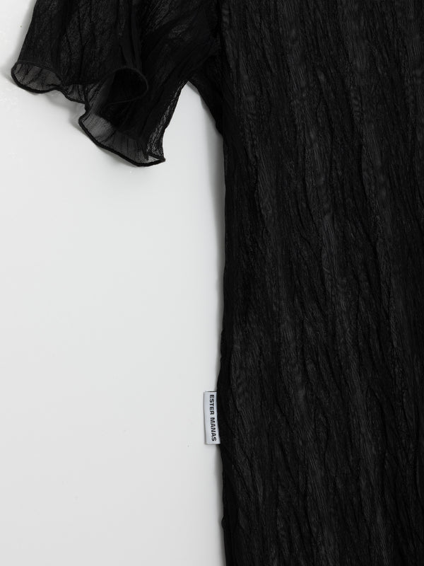 Ester Manas Black Crumpled Easy Dress