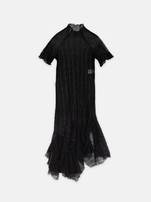 ester manas Black Crumpled Easy Dress