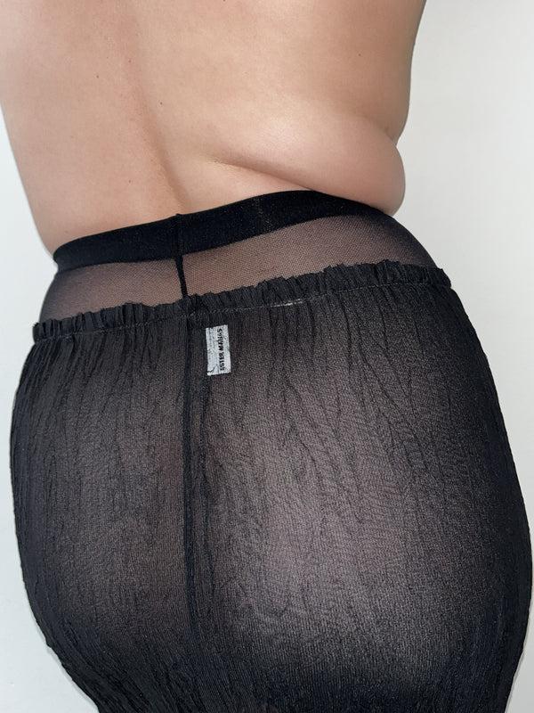 Ester Manas Black Crumpled Easy Skirt