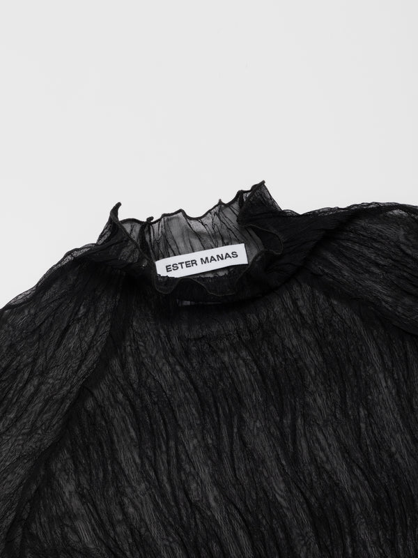 Ester Manas Black Crumpled Easy Top