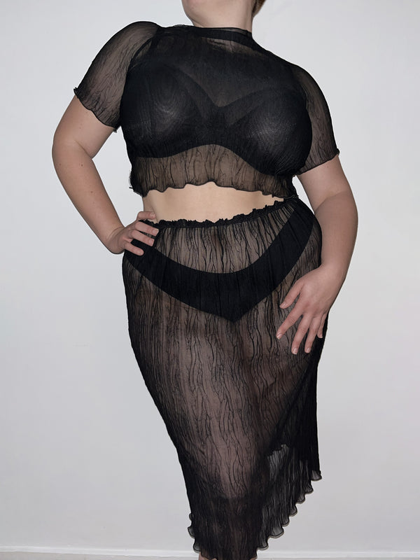 Ester Manas Black Crumpled Easy Top