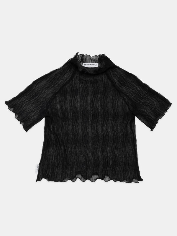 ester manas Black Crumpled Easy Top