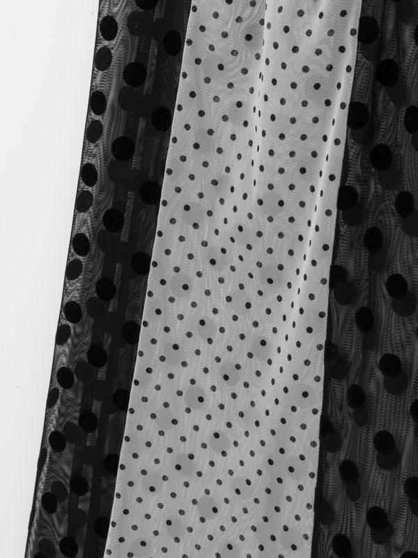 Ester Manas Black & White Polka Dots Long Skirt
