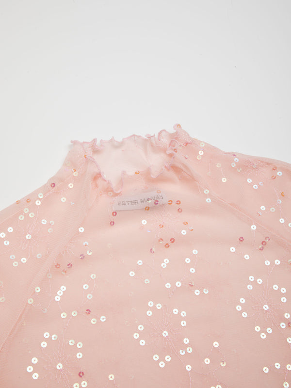 Ester Manas Blossom Pink Sequin Top